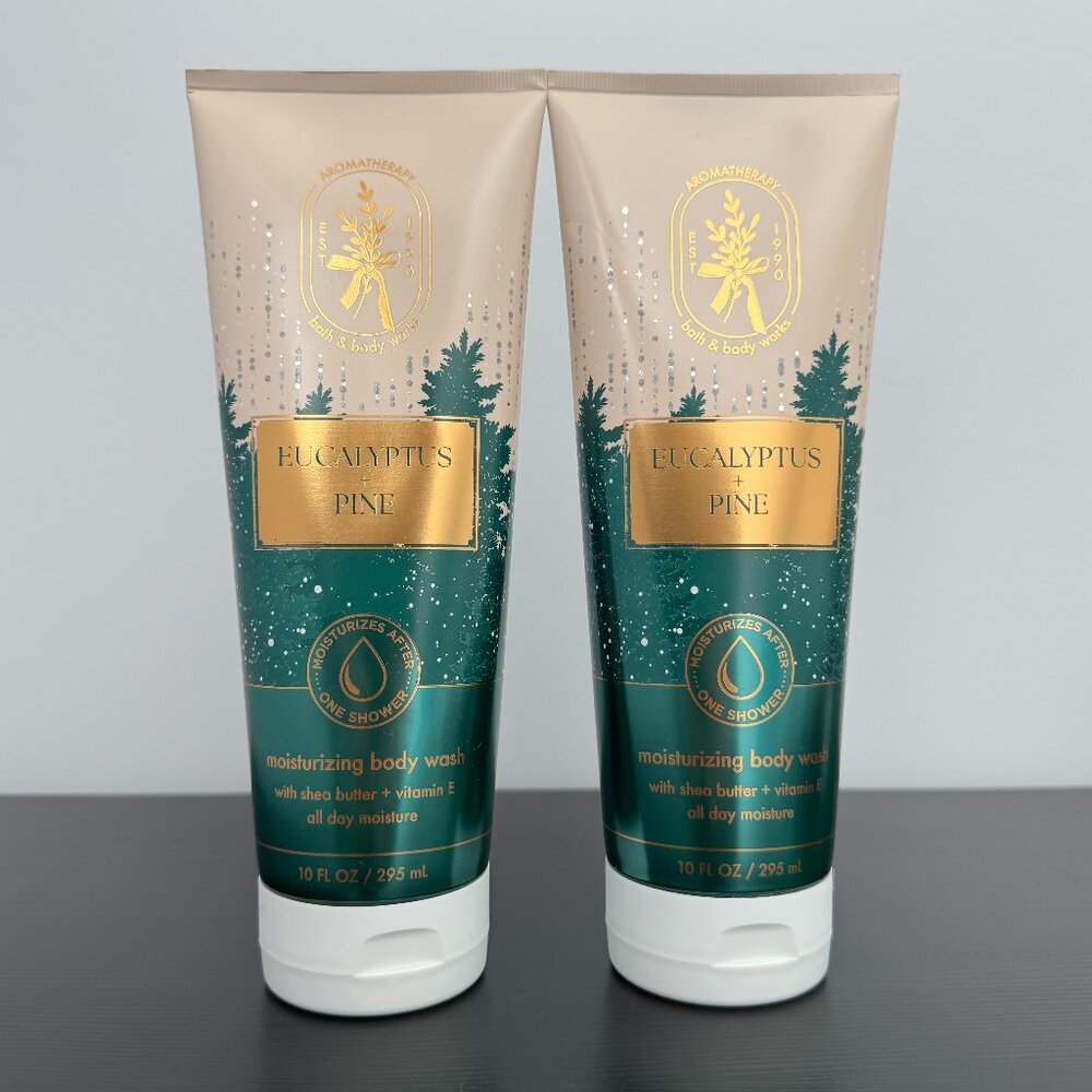 Bath & Body Works Aromatherapy Eucalyptus Pine Moisturizing Body Wash (Set of 2)